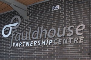 Fauldhouse Partnership Centre Sign for Fauldhouse Partnership centre