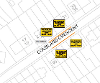 Map of parking suspension on Cousland Crescent