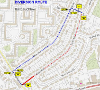 Map of closure and diversion for Burns Avenue