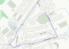 Map of closure and diversion for Eastfield Road