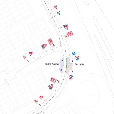 Map of footpath closure on Ladywell East Road