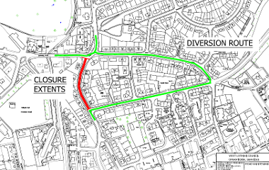 Map of closure on Mill Road