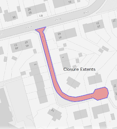 Map of closure on Bank Street