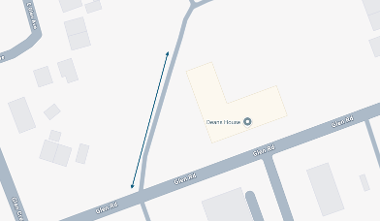 Map of footpath closure on Glen Road