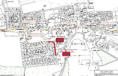 Map of closure for Blackridge fireworks
