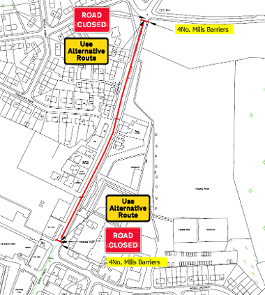 Map of closure for Armadale War Memorial