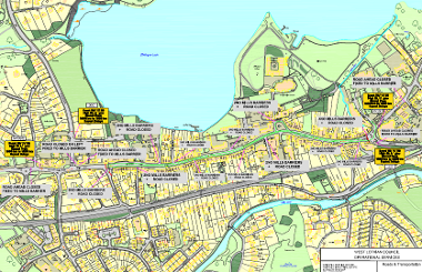 Map of closures for Linlithgow Advent event