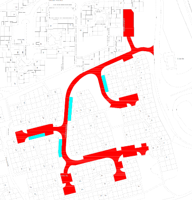 Map of closure on Huron Avenue