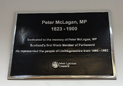 McLagan plaque only Plaque in West Lothian Civic Centre in tribute to Peter McLagan