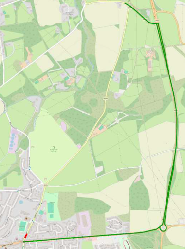 Map of closure on North Street