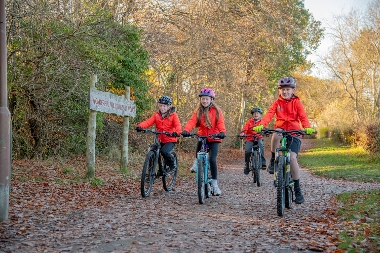 Williamston pupils on their bikes