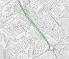 Map of closure on Almondvale Road