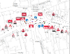 Map of closure at The Cross