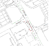 Map of closure on Almond Road West