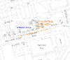 Map of suspension on West Main Street