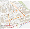 Map of closure on East Mains Industrial Estate