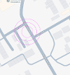 Map of suspension on Almond West Road